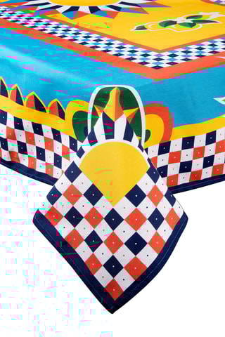 Nappe rectangulaire Sicilian - Jaune - 180 x 140 cm