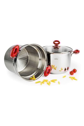 Ensemble casserole et panier en acier inoxydable - 6 l