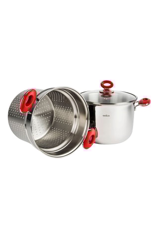 Ensemble casserole et panier en acier inoxydable - 6 l