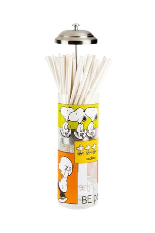 Pot à pailles Snoopy et la bande des Peanuts - Orange et jaune