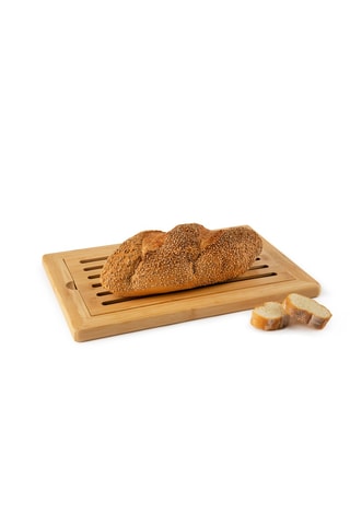 Planche à découper avec grille amovible en bamboo Eco Living - 38 x 25 x 2 cm