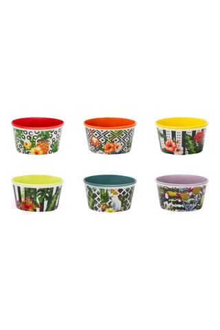 6 bols en porcelaine Tropical - 8,7 cm