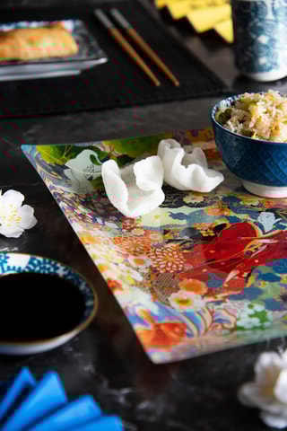 Assiette carrée Nippon - 30 x 30 cm
