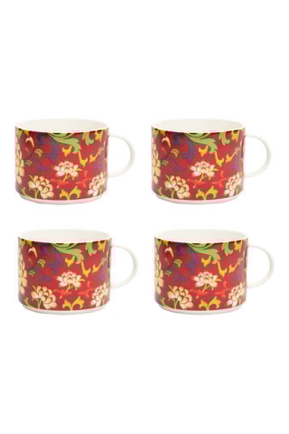4 mugs en Bone China - 50 cl