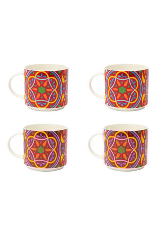 4 mugs en Bone China Puebla - 29 cl