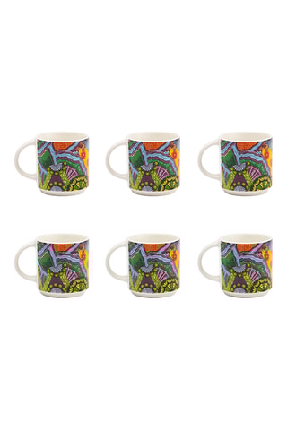 6 mugs en porcelaine Afrika - 10 cl