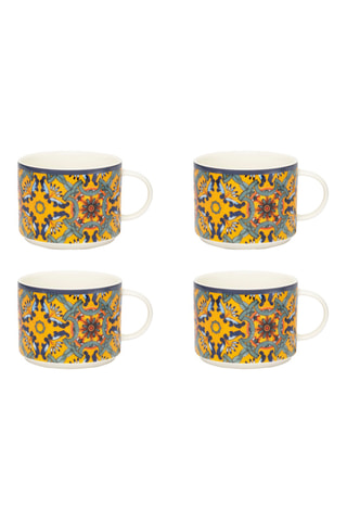 4 tasses en New Bone China Trinacria - 50 cl
