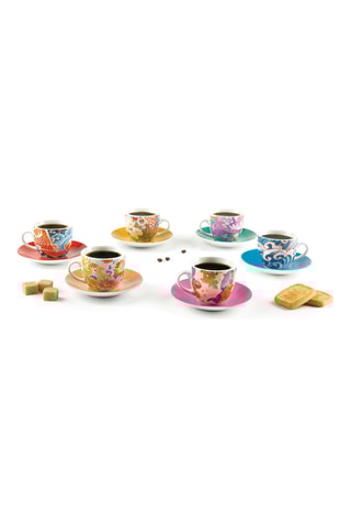 Service à café en porcelaine Kimono - 6 personnes