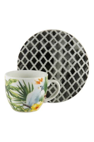Service à café en porcelaine Tropical - 6 personnes