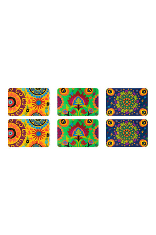 6 sets de table New Delhi - Multicolore - 43,5 x 29 cm