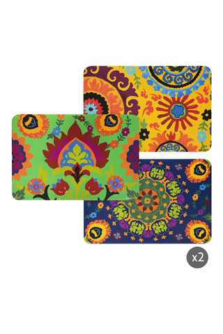 6 sets de table New Delhi - Multicolore - 43,5 x 29 cm