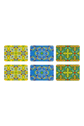 6 sets de table Puebla - Multicolore - 43,5 x 29 cm