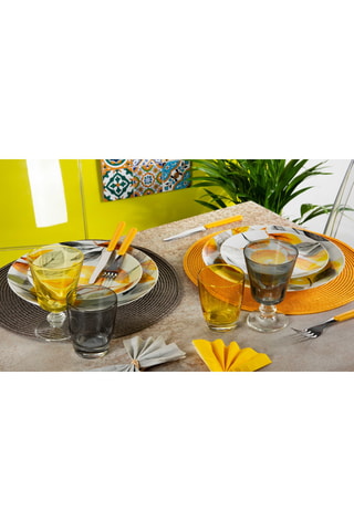 6 sets de table - Gris - 36 cm
