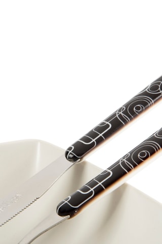 Ménagère en acier inoxydable 18/0 AISI 430 Magic Black - 16 pièces