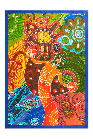 Torchon Aboriginal - Multicolore
