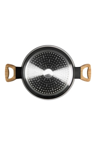 Batterie de cuisine en acier inoxydable Black Wood - 19 pièces