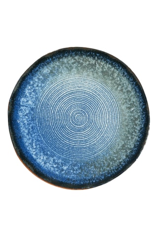 6 assiettes plates en céramique Poseidone - 26 x 26 x 2,5 cm