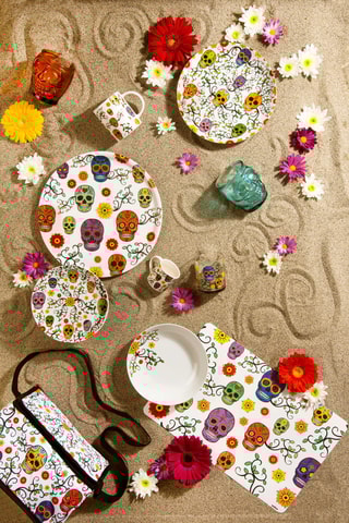 Service en porcelaine Calavera - 18 pièces