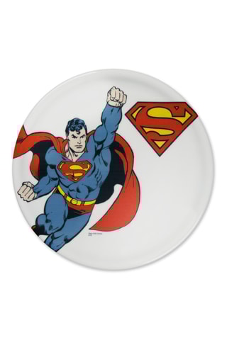 Assiette à pizza en porcelaine Superman La Ligue des Justiciers DC Comics - 30,5 x 30,5 x 2 cm