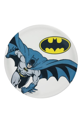 Assiette à pizza en porcelaine Batman La Ligue des Justiciers DC Comics - 30,5 x 30,5 x 2 cm
