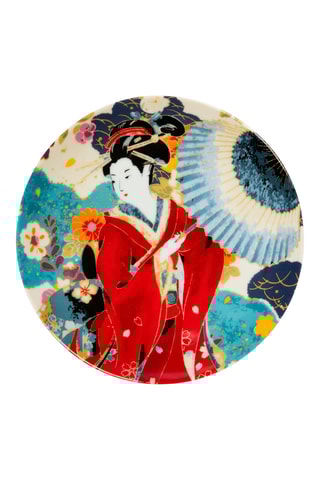 6 assiettes apéritif en porcelaine Kimono - 15 cm