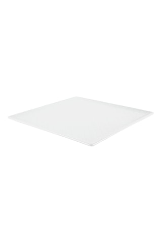 6 assiettes carrées Antalya en porcelaine - 25,5 cm