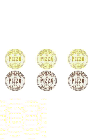 6 assiettes à pizza en porcelaine Première Qualité - 31 cm