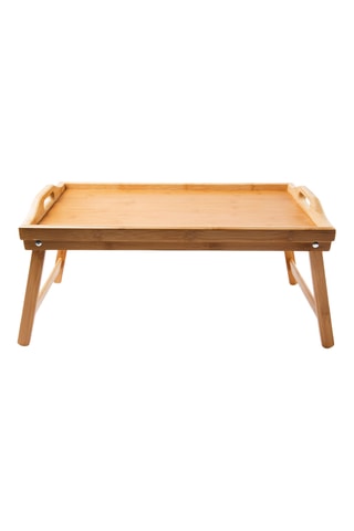 Plateau de lit pliable en bambou - 50 x 30 x 25 cm