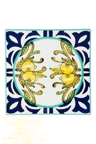 Repose-plat en céramique Amalfi - Bleu marine - 15 x 15 cm