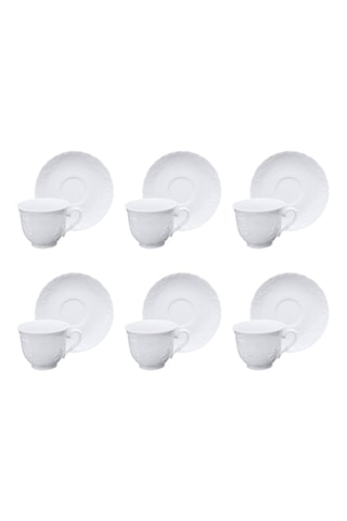 6 tasses à café en porcelaine Elisa Rococo - 23 cl