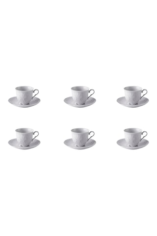 6 tasses à café en porcelaine Elisa Rococo - 9 cl