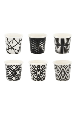 6 tasses à café en porcelaine Emily - 9 cl