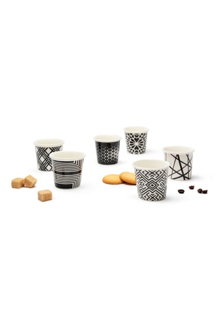 6 tasses à café en porcelaine Emily - 9 cl