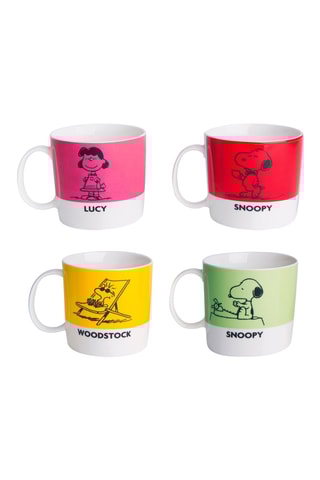 4 tasses à café Snoopy en New Bone China - 10 cl