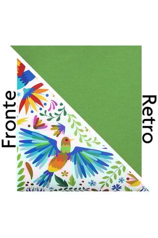 Coussin - Blanc et vert - 45 x 45 cm