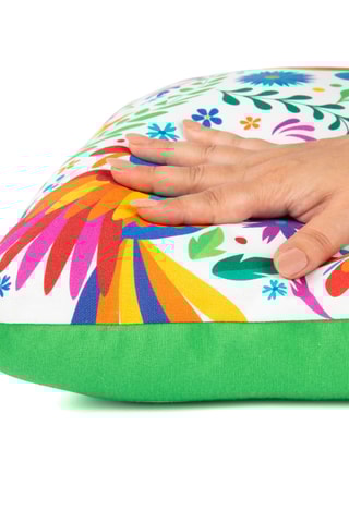 Coussin - Blanc et vert - 45 x 45 cm