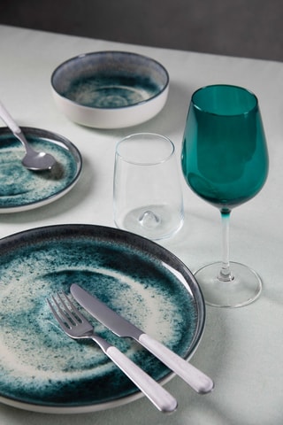 6 assiettes creuses en céramique Athéna - 18 cm