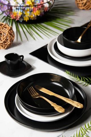 6 assiettes creuses en céramique Nordic - 18 cm