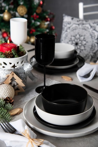 6 assiettes creuses en céramique Nordic - 18 cm