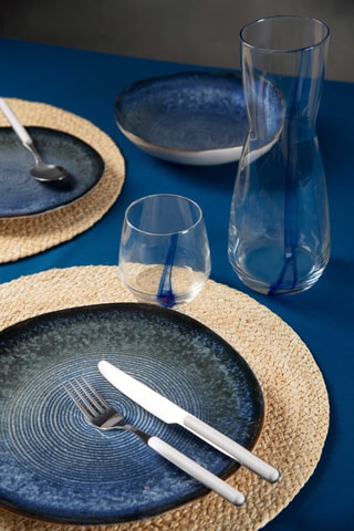 6 assiettes creuses en céramique Poseidone - 21 x 21 x 5 cm