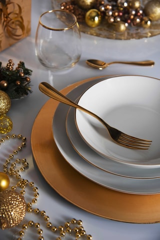 Service en porcelaine Linea Gold - 18 pièces