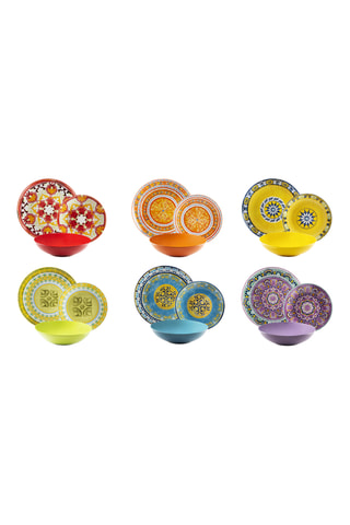 Service en porcelaine et grès Etno Chic - 18 pièces