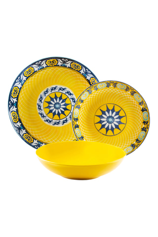 Service en porcelaine et grès Etno Chic - 18 pièces