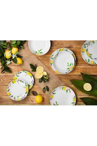 Service Lemon en porcelaine - 18 pièces
