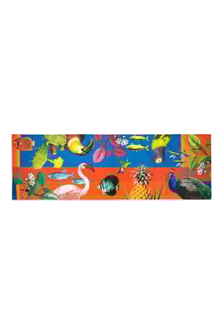 Chemin de table Rhapsody - Bleu et rouge - 140 x 45 cm