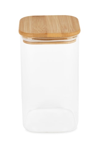 Bocal de conservation en verre borosilicate avec couvercle en bambou - 1,3 l