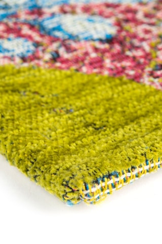 Vloerkleed - Bordeauxrood en Petrolblauw- 45 x 75 cm