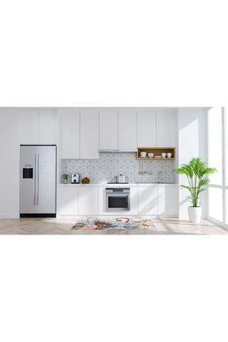 Vloerkleed - Kobaltblauw en Wit - 55 x 110 cm