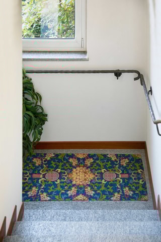 Loper - Kobaltblauw en Olijfgroen - 55 x 110 cm