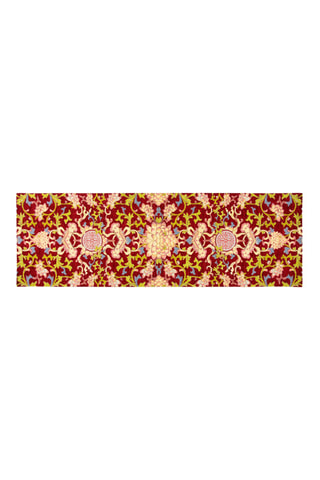 Loper - Bordeauxrood en Olijfgroen - 55 x 180 cm